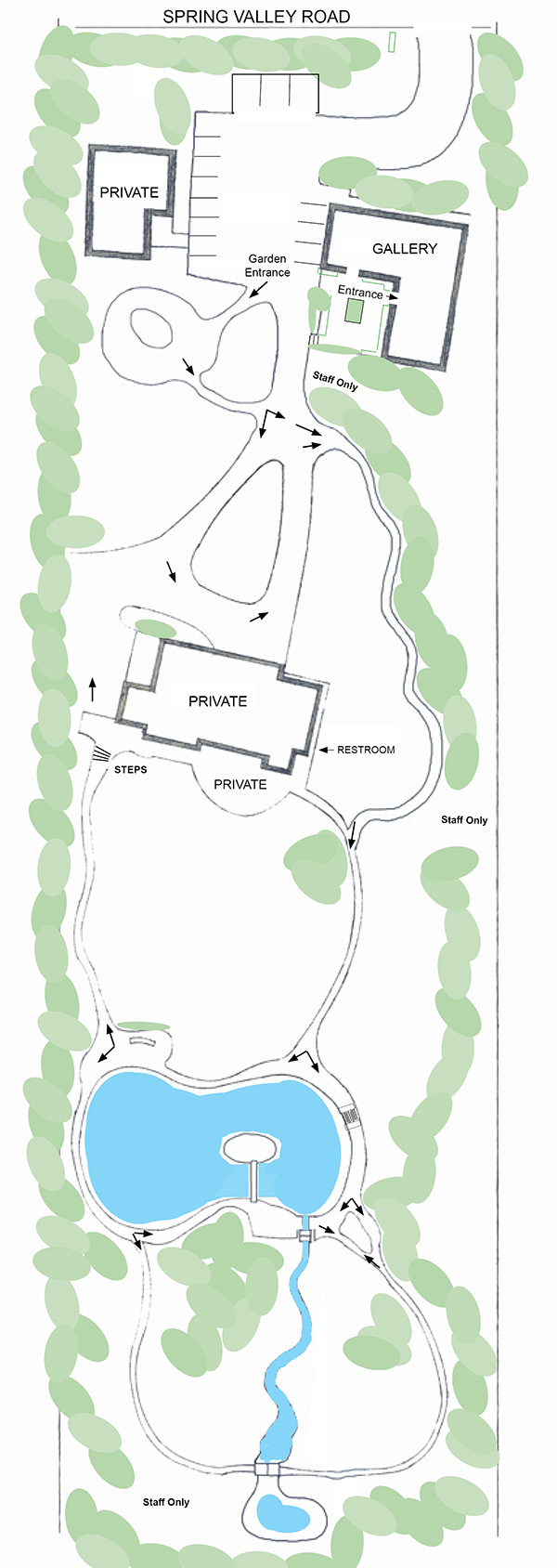 Map of the Valley House Garden